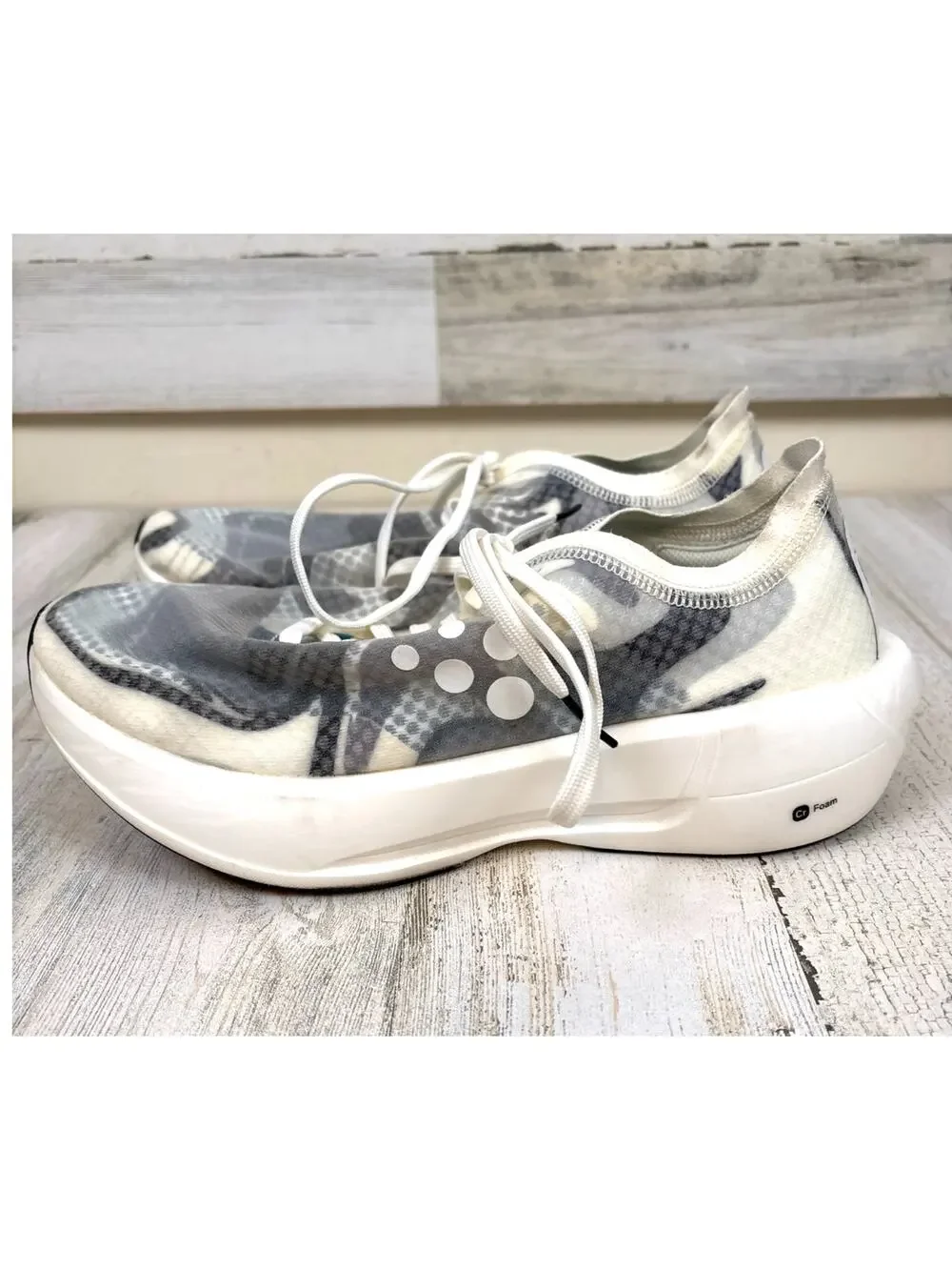 Craft Nordlite 7 White Gray Camo Running Shoes Lightweight Speed